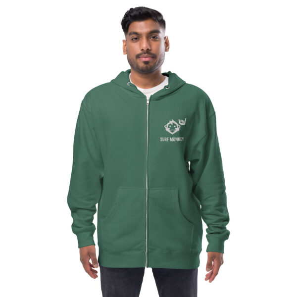 unisex-fleece-zip-up-hoodie-alpine-green-front-6452414f0c947.jpg